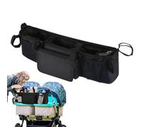 for Double Pushchair - Foldable Lightweight 3 Compartments Storage | Compact Pram Storage Bag - For Travel Parents Home Outdoor Camping Walks After