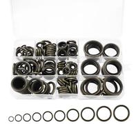 for Dowty Bonded Seals, 180 PcsBonded Seal Oil Washers Kit, Bonded Sealing Sump Plug Washers, Rubber Drain Plug Gaskets, Metal Rubber Sealing Rings, Engine Oil Crush Washerss