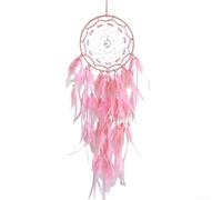 for Dream Catcher Decoration Large Handmade Feather Art for Bedroom for Walls (for Pink)