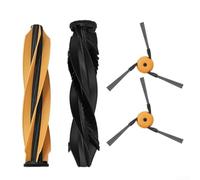 For Dreame X60 Max Ultra Replacement Brush Set, 4-Piece Main Side Brushes Kit, Nylon Anti-Tangle Rollers for Edge Cleaning, Tool-Free Install Robot Vacuum Parts
