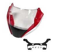 For Du&cati Monster 797 821 1200S 2014-2016 Motorcycle Windshield Smoke Deflector With Bracket Mounting Screws(Red White)