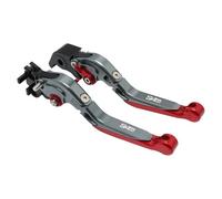 For Du&cati Monster S4RS 1200 S R 2006-2020 Adjustable Folding Hand Lever Motorcycle Brake Clutch Levers(Grey red)