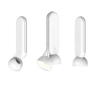 for Dual Light LED Desk Lamp with Flexible Gooseneck - Eye Caring Clip On Reading Light USB Powered Dimmable Table Lamp for Office 21cm(Pearl White)