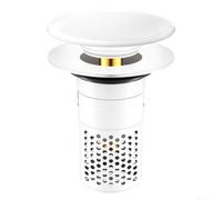 for Dual Seal Basin Waste 33-40mm Control for Dual Seal Basin | for rapid water flow, large drainage holes, prevents accumulation, 33-40mm fit, white copper finish