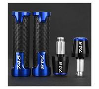 For Ducati 748 748S 748R 748 S/R 1999-2003 2002 2001 Motorcycles Accessory CNC Handlebar Grips Slider Cap Plug Aluminum Bar End(Blue)