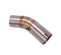For Ducati 959 For Panigale 61Mm Mid Pipe Motorcycle Exhaust Pipe Medium Slip In Catalyst Stainless Steel Titanium(Stainless steel)