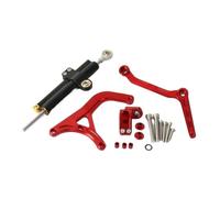 For Ducati For Multistrada MTS V4 RALLY Pikes Peak Titanium Ruler Directional Damper Bracket Accessories Suitable Motorbike Shock Absorber Steering Damper Adjustable Stabilizer(Red)