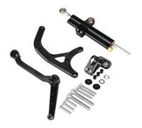 for Ducati for Multistrada V4 Rally Pikes Peak Titanium Ruler Directional Damper Bracket Accessories Motorcycle Direction Damper Steering Damper Adjustable Stabilizer(Black-B)