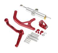 for Ducati for Multistrada V4 Rally Pikes Peak Titanium Ruler Directional Damper Bracket Accessories Motorcycle Direction Damper Steering Damper Adjustable Stabilizer(Silver-A)