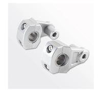 For Ducati Motorcycle 22mm 28mm Bar Clamps Raised Handlebar Risers Mount Riser Clamp Dirt Motocross Motorcycle Riser Clamp(SILVER,1 SET)