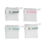 For Durable Laundry Pod Storage Bags 4 Pieces Featuring Polyester Mesh for Safe Storage and Effective Pod Dissolving, Compatible with Home and Travel Use (Square)