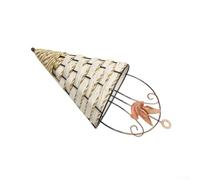 for durable Recycled Plastic Hanging Basket for Balcony Courtyard | Hanging Basket Artificial Wicker Flower Basket Rattan Style Flower Pot Wall Mounted Plant Holder