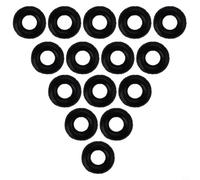 for durable Silicone Fishing Rings 100pcs Tear Resistant for(3#) | Five mixed sizes included, outer diameter 5.1mm to 9mm, fits various worm thicknesses perfectly