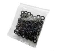 for durable Silicone Fishing Rings 100pcs Tear Resistant for(4#) | Five mixed sizes included, outer diameter 5.1mm to 9mm, fits various worm thicknesses perfectly