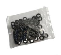 for durable Silicone Fishing Rings 100pcs Tear Resistant for(5#) | Five mixed sizes included, outer diameter 5.1mm to 9mm, fits various worm thicknesses perfectly