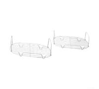for durable Steel Roaster Rack 28.5x20.5cm Rust Free for durable(2PC) | Oval shape design, optimal air flow, steams meats evenly, slow cooker compatible, family meals