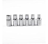 for E Socket Set 1/4 Inch Drive Female for torx Star Sockets E4-E10 Chrome Vanadium Steel for Auto Mechanic Repair Kit Silver
