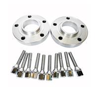 For E26 E28 E34 E36 E38 E60 5x120 72.6 Hub Centric Bore Car Wheel Spacers 12x1.5 Cone Thread 2pcs(20mm silver)