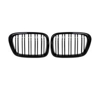 For E39 5-Series 525 528 530 M5 1997-2003 Front Hood Kidney Grille Dual Line(Gloss Black)