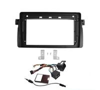 For E46 1998-2005 Car Audio Radio 9" Big Screen 2DIN Fascia Frame Adapter CD DVD Player Dash Fitting Panel QAQMHVCVB(Full Set LZ)