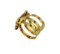 For Eas-tern Music Gold Plated Alto Saxophone Metal Ligature With Plastic Cap