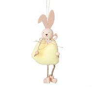 For Easter Bunny Pendant Made of Soft Cloth for DIY Basket Decor, Party Favors, Wall Hangings, Centerpieces, and Spring Holiday Crafting (Yellow)