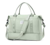 for Easyjet Airlines Underseat Cabin Bag 45X36X20 Weekend Overnight Carry on Holdall for Women Travel Duffel Sport Gym Tote Mum Hospital Bags with Wet Pocket,A10-White Green