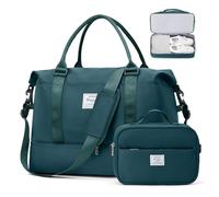 for Easyjet Airlines Underseat Cabin Bag 45X36X20 Weekend Overnight Carry on Holdall for Women Travel Duffel Sport Gym Tote Mum Hospital Bags with Wet Pocket,M3-Peacock Blue