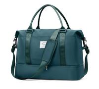 for Easyjet Airlines Underseat Cabin Bag 45X36X20 Weekend Overnight Carry on Holdall for Women Travel Duffel Sport Gym Tote Mum Hospital Bags with Wet Pocket,E4-Peacock Blue