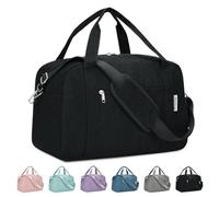 for Easyjet Cabin Bag 45X36X20 Underseat Travel Duffel Bag Holdall Tote with Wet Pocket Carry on Luggage Overnight for Women and Men 25L (Black)