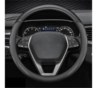 For Eco for Sport Microfiber Steering Wheel Cover Breathable Anti-slip Protector Size 37-38cm/14.5-15inch Steering Wheel Covers( Black)
