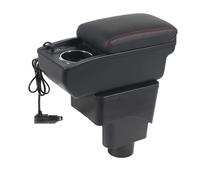 For Ecosport Car Armrest Box Central Content Store Case Console Storage Elbow Support Interior Replacement Accessories Armrest Box Cover(Phone 3USB black-A)