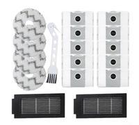For Ecovacs For Deebot T50 Pro Accessory Kit 17 Pieces with 4 Premium Microfiber Mop Cloths 10 Dust Bags and 2 Filters