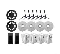 for ECOVACS for DEEBOT X2 for Pro for OMNI X2 for PLUS Main Roller, Side Brush, Filter, Washable Mop Pads, Dust Bags 18 Pc Set