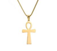 For Egyptian Stainless Steel The Key For Nile Pendant Necklaces Jewelry Gold Color Items Women Man Party Gifts Cross Jewelry (Model 6)