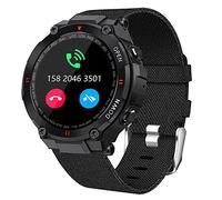 for EIGIIS Military Smartwatch Band, Breathable Nylon Woven Fabric Replacement Strap Compatible for VALYV K22 Military Watch/EIGIIS K22 Military Watch/GUCABE Military Watch (Black)