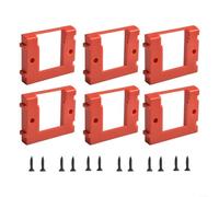 For Einhell Power X-Change 18V Battery Holder - 6-Pack, ABS Material, Space-Saving Design, Secure Storage For Up To 6 Batteries, Wall/Mountable, Durable-Construction, Red Color