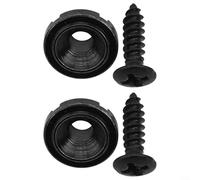 For Electric Guitar String Trees Retainers with Screws, Vintage Style Metal to Improve String Performance and Longevity (Low 2PCS Black)