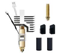 For Elegoo Centauri Carbon Hotend Kit, Pre-Installed 0.4 mm Hardened Steel Brass Nozzle, Heat Sink Installed, with 1 PC 0.4 mm Hardened Steel Brass Nozzle & 2 PC Silicone Sock & 2 PC Nozzle Wipe
