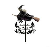 for enchanted Witch Garden Wind Spinner Metal Halloween Yard
