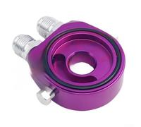 For Engine Oil Filter Sandwich Plate Adapter, Oil Pressure And Temperature Sensors With Dual Ports And Reliable Sealing Gasket(YB002 Purple)