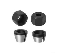 for Engraving Machine Accessory Set 4pcs Collet Chuck Adapters with Nuts, 6mm and 8mm Sizes for Easy Setup