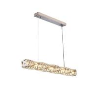 for Entryway Modern Rectangular Crystal Hanging Lamp Linear Led Hanging Ceiling Light Fixture Dining Room Living Kitchen Island Decoration Lamp