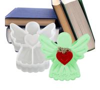 For Epoxy Resin, Items for Creativity Heart and Angel, Silicone for Resin Heart and Corners | for Candles Soap Chalk Decoration Home Party Christmas Adults Children