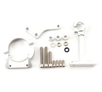 For ER6N ER 6N 2006-2008 Motorcycles Steering Stabilize Damper Bracket Mount Mounting Support Holder Kit Set Scooter Steering Damper(Silver)