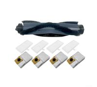 For Eufy C10 Replacement Kit: ABS Rubber Roller Brush, 4 HEPA Filters With 99.9% Efficiency, 4 Leak-Proof 3.3L Dust Bags