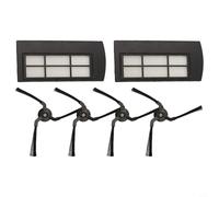 For Eufy Clean X9 Pro Vacuum Cleaner Compatible Filters and Side Brushes Set with 2 Filters and 4 Side Brushes for Maintaining Vacuum Cleaner Performance