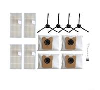 For Eufy For Omni C20 Replacement Kit Robot Vacuum Accessories with 4 Dust Bags 4 HEPA Filters 4 Side Brushes 1 Cleaning Brush Efficient Edge and Particle Cleaning 33L Capacity Qui