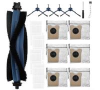 For Eufy For Omni C20 Robotic Vacuum Cleaner Accessory Kit With Main Brush Side Brushes Hepa Filters And Large Dust Bags Complete Replacement Set For Home Cleaning Maintenance Supplies Black Color