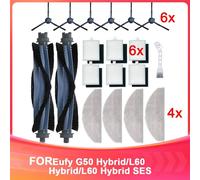 For Eufy G50 Hybrid/L60 Hybrid Robot Vacuum Cleaner Replacement Parts Accessories Main Side Brush Filter Mop Cloth